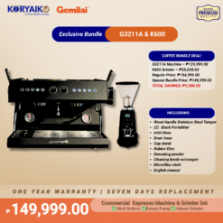 G3211A Espresso Machine And K600 Grinder Bundle
