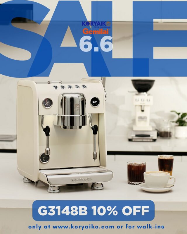 ✨Cheers to Halfway 2025!

This 6.6, we’re giving back with 10% OFF on the Gemilai G3148B — our signature espresso machine made for both pros and passionate brewers.

Thank you for supporting us through the first half of the year. 🤍

✨ Promo is available in all our branches (for walk-ins) and online at www.koryaiko.com.

Let’s catch up over better brews. ☕️

#koryaiko #gemilai #6.6sale #espressomachine #coffeesale #coffeecommunityph